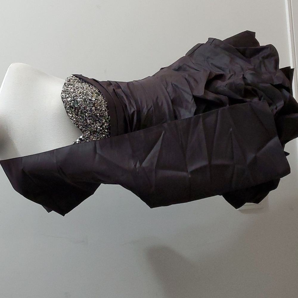 Glamorous Strapless Dress with Sequin Bodice - Picture 8 of 12